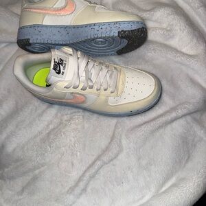 Nike Kids Sneakers - White and Light Blue